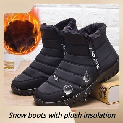 2025 Winter Men Ankle Snow Boot Waterproof Non Slip Shoe for Men Casual Keep Warm Plush Plu Size Couple Footwear Chaussure Homme