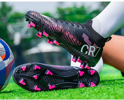 New Men's and Women's Football Cleats Firm Ground Outdoor Professional Football Shoes Lightweight Sports Sneaker Rugby Boots