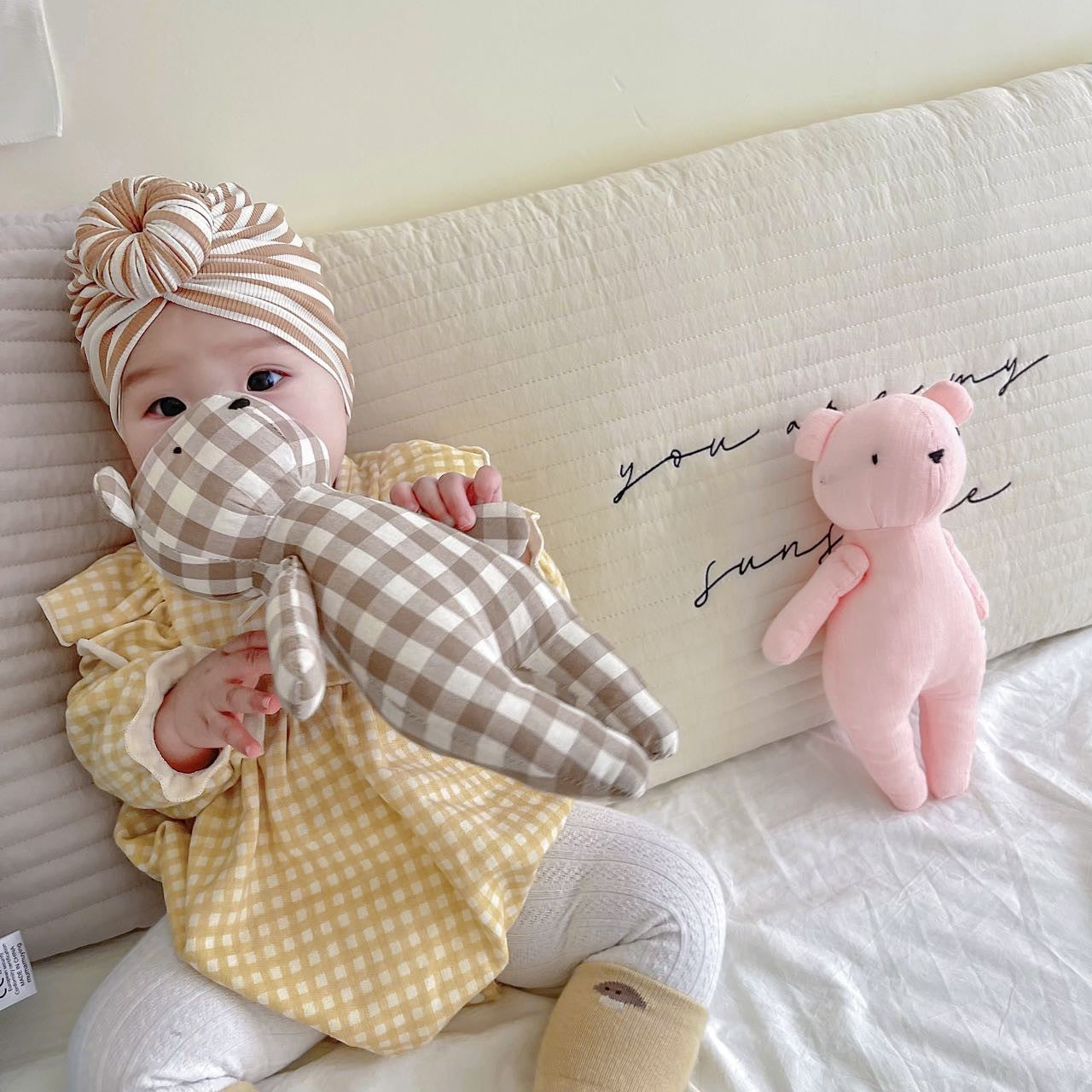 2024 New Little Bear Cloth Art Doll Cute and Creative Cloth Doll Doll Doll Adorable Baby Comfort Toy