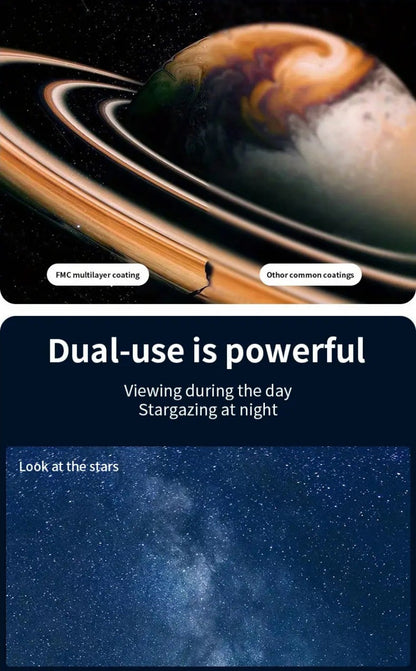 BORWOLF F40070M Professional Astronomical Telescope 200X Monocular 70MM Large-Aperture for Stargazing Moon And Bird Watching