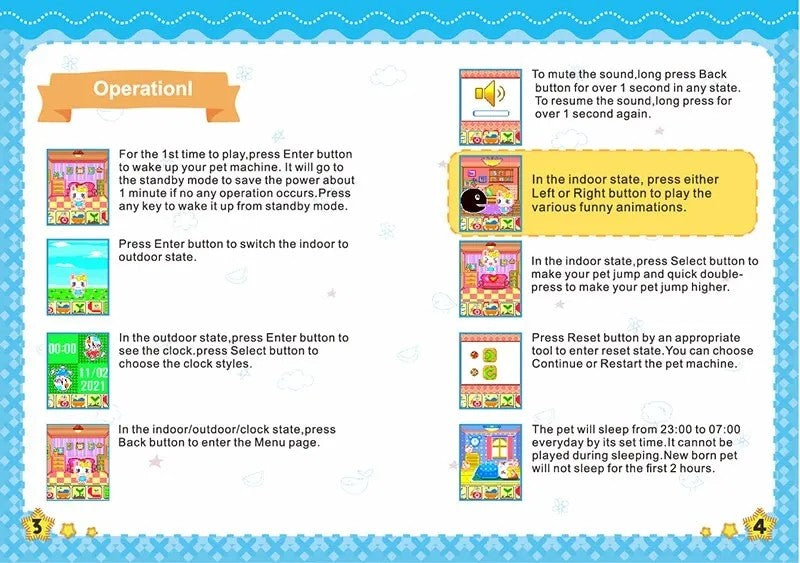 Tamagotchi Animal de Estimação Virtual Eletrônico Com Tela Colorida Jogo de Bolso Interativo Máquina de Jogo de Namoro de Animal de Estimação Virtual Brinquedos de Jogo para Crianças Meninas