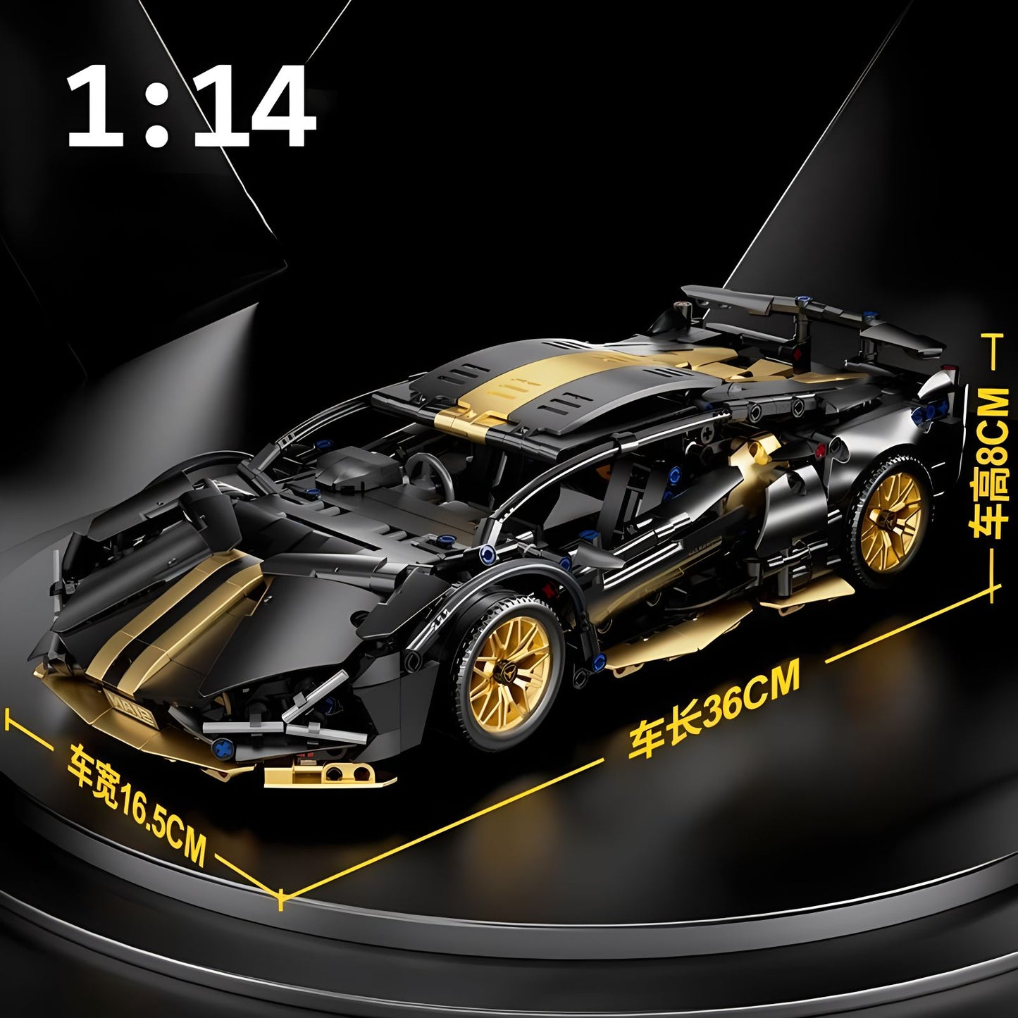 Blocos de Montar de Carro Esportivo de Corrida Técnico Maquete Técnicos para Adultos 1:14 DIY Supercarro Tijolo Quebra-Cabeça Brinquedos para Crianças e Adultos Presente?1280+peças?