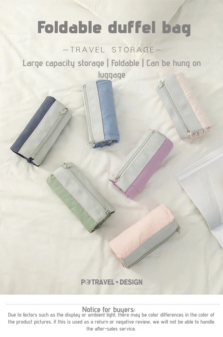 Waterproof Foldable Travel Duffle Bag Large Capacity Carry On Tote Luggage Storage Bag with Multiple Pockets