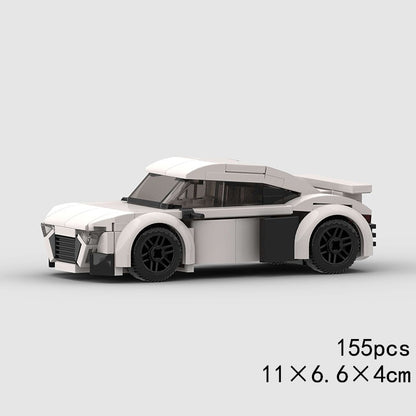 MOC Speed Sports Super Carro de Corrida Blocos de Montar DIY Tijolos Cidade Rally Técnico Grande Veículo de Corrida Presente de Natal Brinquedo