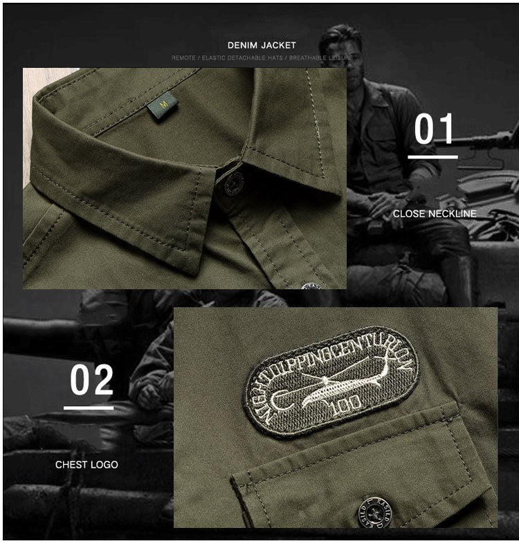 Military Shirt Men Tactics Short sleeve Summer Tops Solid color High quality 100% Cotton Pocket 5XL Plus size Man Clothes