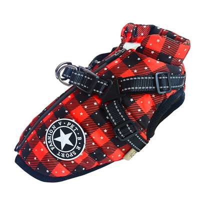 Jaqueta de Inverno Quente para Cães Grandes com Peitoral Impermeável, Casaco para Cães Grandes, Labrador, Chihuahua, Bulldog Francês, Roupas para Cães ao Ar Livre