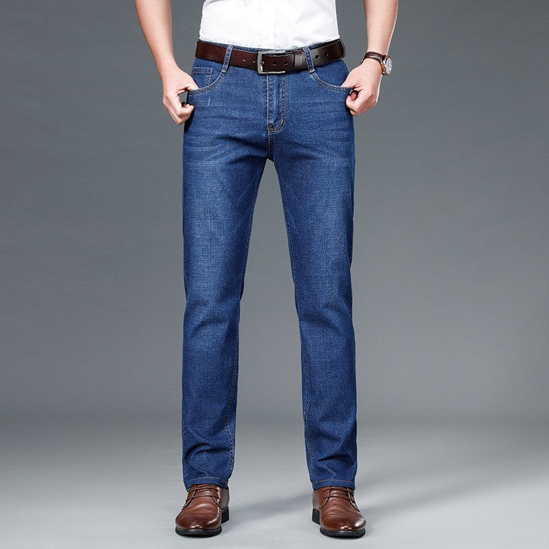 JEAN2025 Autumn/Winter new men's casual pants, high-quality business formal sportswear jeans, straight-leg stretch long pants