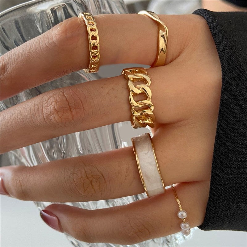 Conjunto de Anéis Boêmios com Zircônia para Mulheres, Anel Dourado com Cristal Boêmio Letra Amor Coração Lua Flecha Flor, Joias de Casamento, Presentes