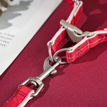 Conjunto de Coleira e Peitoral Respirável para Cães Peitoral de Pele para Cães Quente de Inverno Colete Corda para Passeio de Animais com Saco de Lixo para Cães Pequenos e Médios