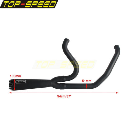 For Harley CVO Street Glide FLHXSE 2017-2025 CVO Road Glide ST FLTRXSTSE 2024-2025 2-Into-1 Exhaust Motorcycle Touring Mufflers