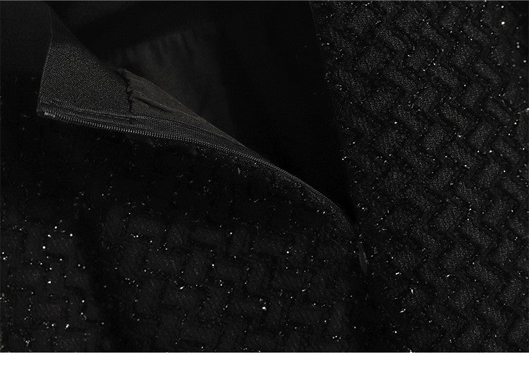 plus Size Women's High Waist A-Line Long Skirt Casual Versatile Glitter Wool Blend f Body Skirt for Full Figured Ladies