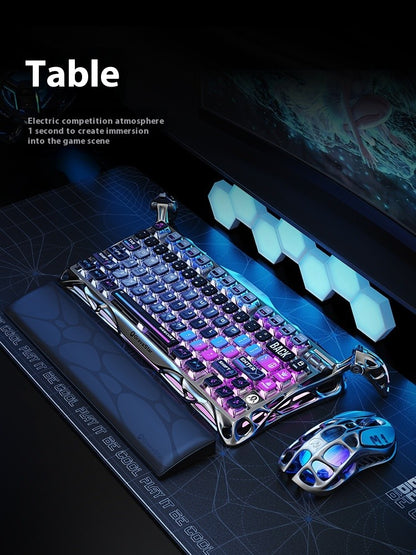 Teclado Mecânico Gravastar K1 Sem Fio Bluetooth em Liga de Alumínio Tri-Modo RGB Acessórios de PC para Jogos E-sports