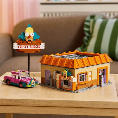1635pçs Brinquedo Quente Vista da Rua Virginia Simpsons Restaurantes Krusty Burger 10352 Conjunto de Blocos de Construção Modelo Presentes de Aniversário e Natal