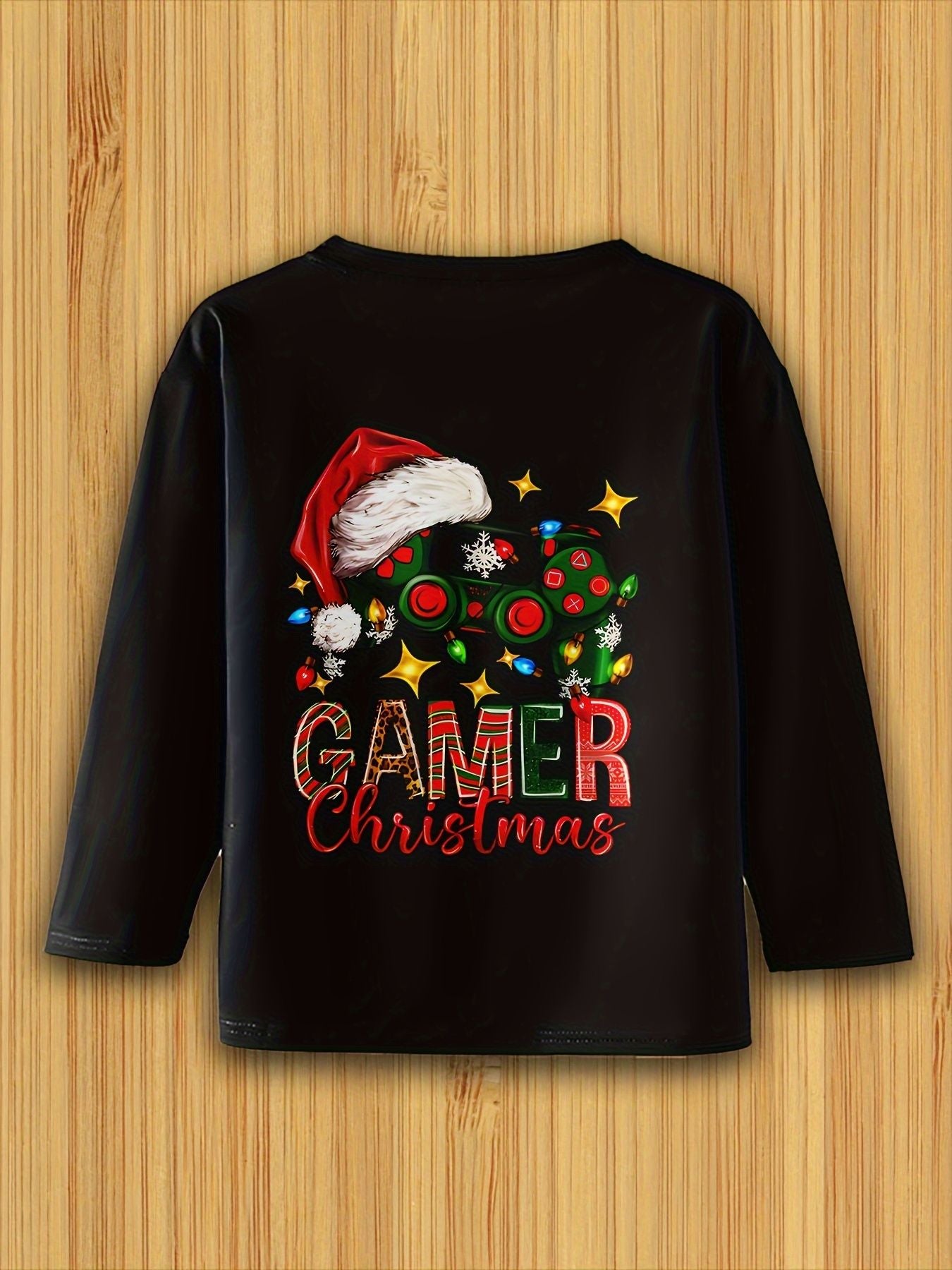 Children's Clothing Boys Tshirt Long Sleeve Santa Claus Print Children Spring Fall Clothes Stylish Christmas Party Girl Clothes