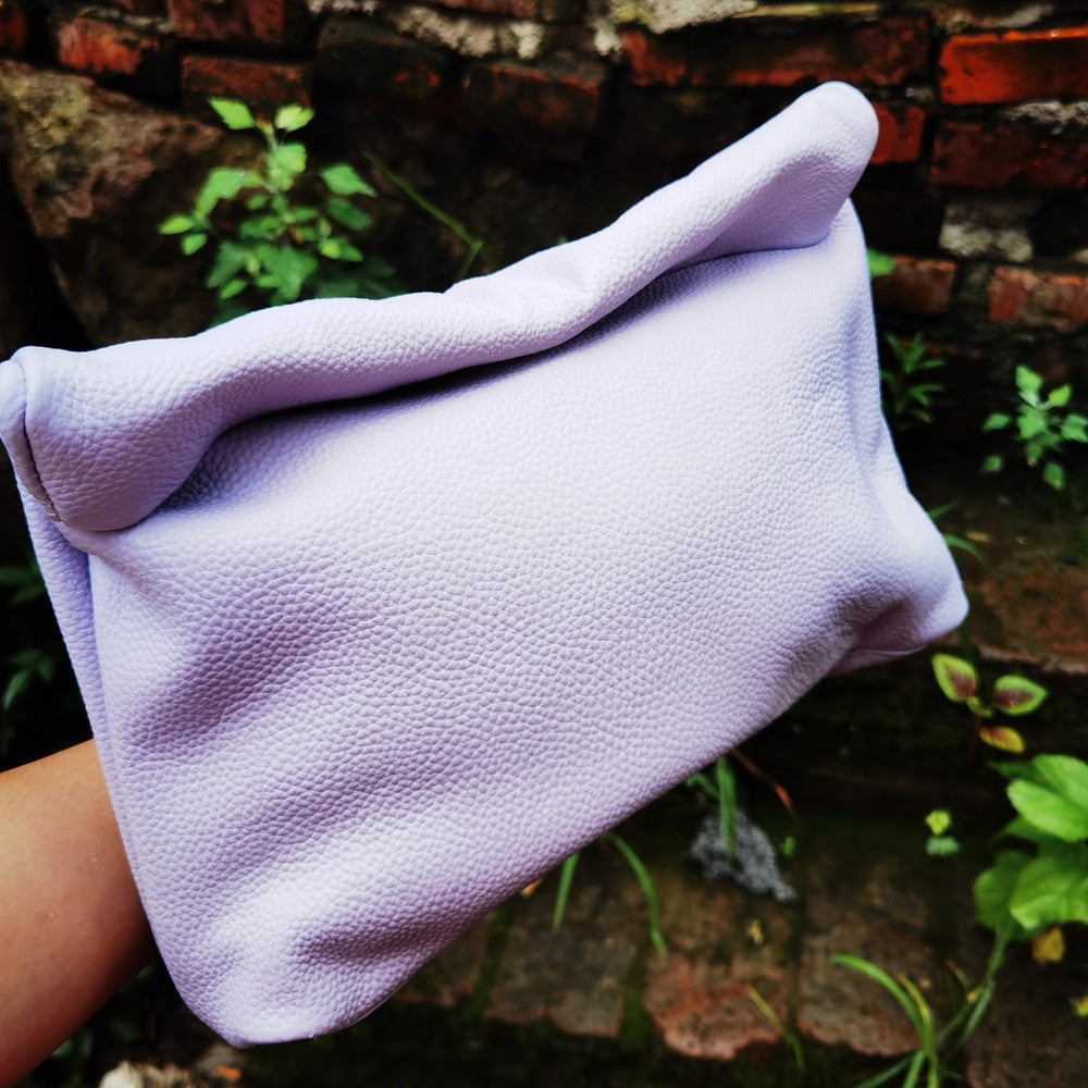 100% genuine leather Cowhide Handbag High Quality Leather Women's Foldable Designer Handbag Simple Magnet Handle Bags