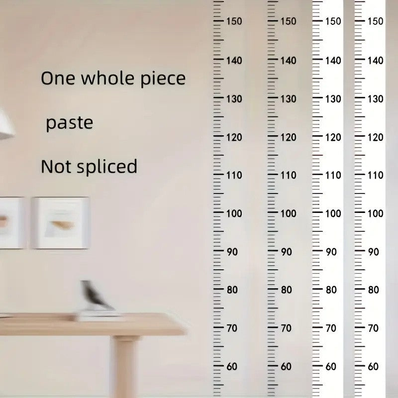 2m Wall Height Measurement Card - Easy-to-Read Durable PC Material Writeable & Removable Ideal for Room Decor Wall Decorations