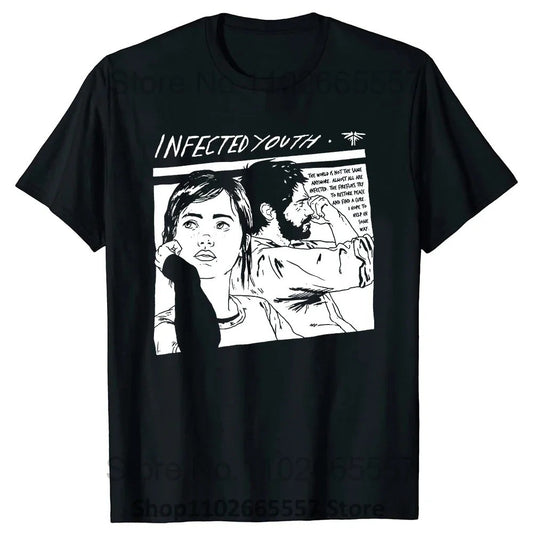 2025 The Last of Us T Shirt Men Punk Hip Hop Tees Top Summer Casual T-shirt Anime Graphic Tees Unisex Streetwear Male Ellie