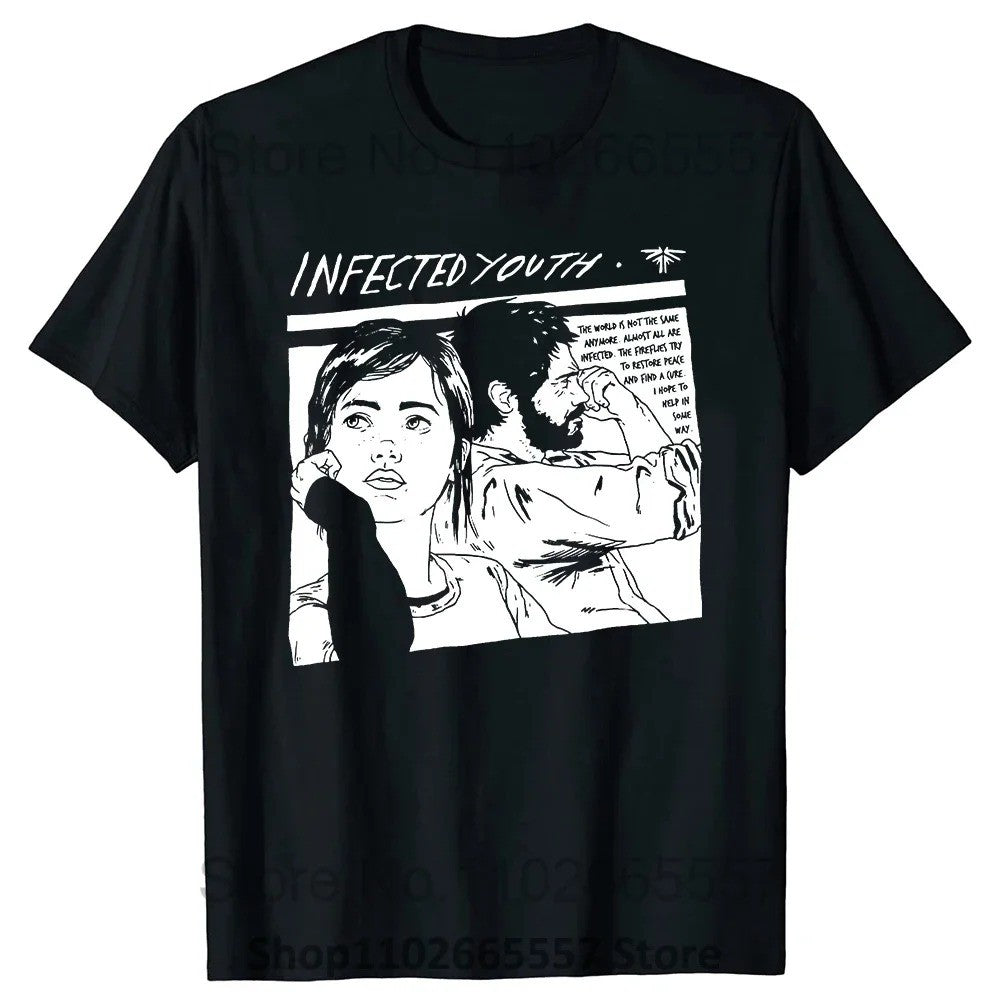 2025 The Last of Us T Shirt Men Punk Hip Hop Tees Top Summer Casual T-shirt Anime Graphic Tees Unisex Streetwear Male Ellie