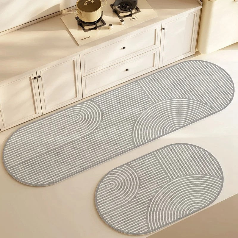 Super Absorbent Kitchen Floor Mat Long Diatomite Kitchen Rug Soft Washable Carpets Anti Slip Bathroom Entrance Doormat ????
