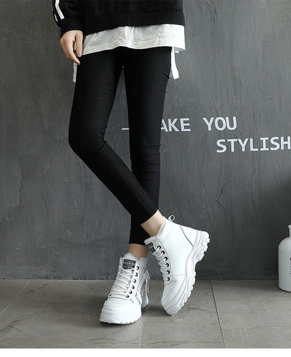 Snow Boots for Women New Casual High-top Warm Sneakers Womens New Platform Ankle Boots Plus Size 45 Zapatillas De Mujer2025