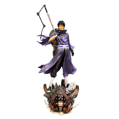 Novo Produto Popular Estatueta Naruto Postura em Pé Onda Gigante Uchiha Cabeça Dupla Modelo de Anime Decoração de Mesa Enfeite Presente