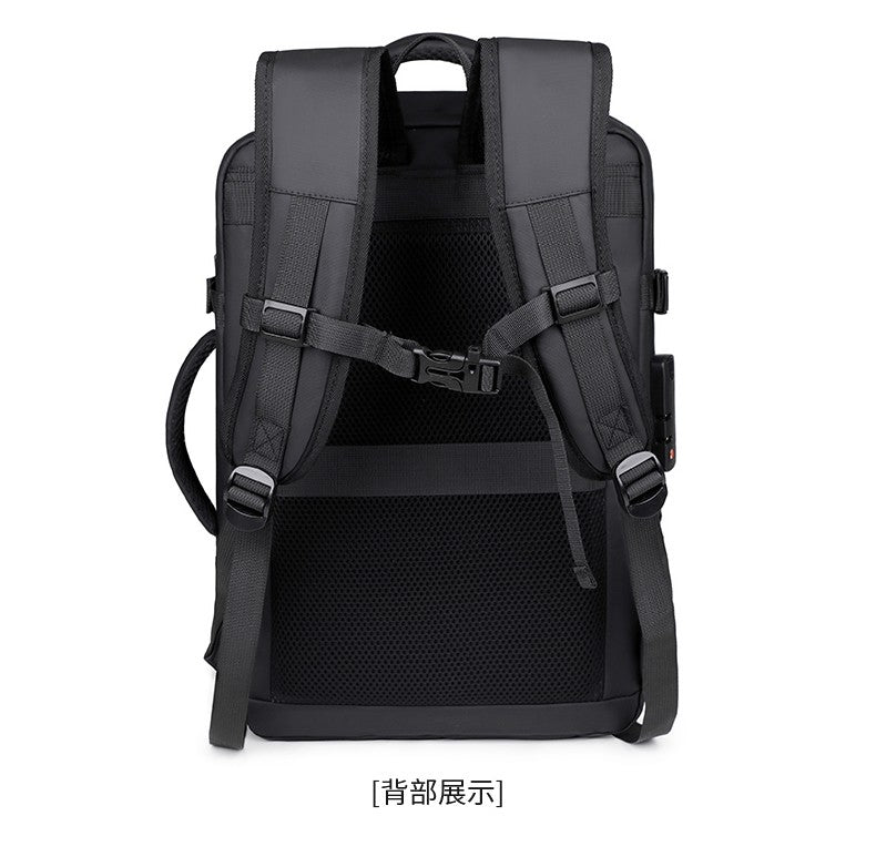 Backpack Men's Expandable Vacuum Compression Short-Distance Business Trip Large-Capacity Dry and Wet Separation Business Multi-Functional Backpack