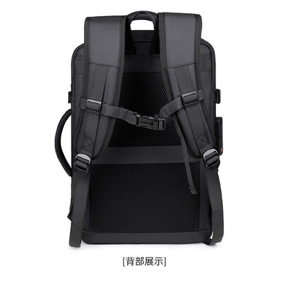 Backpack Men's Expandable Vacuum Compression Short-Distance Business Trip Large-Capacity Dry and Wet Separation Business Multi-Functional Backpack