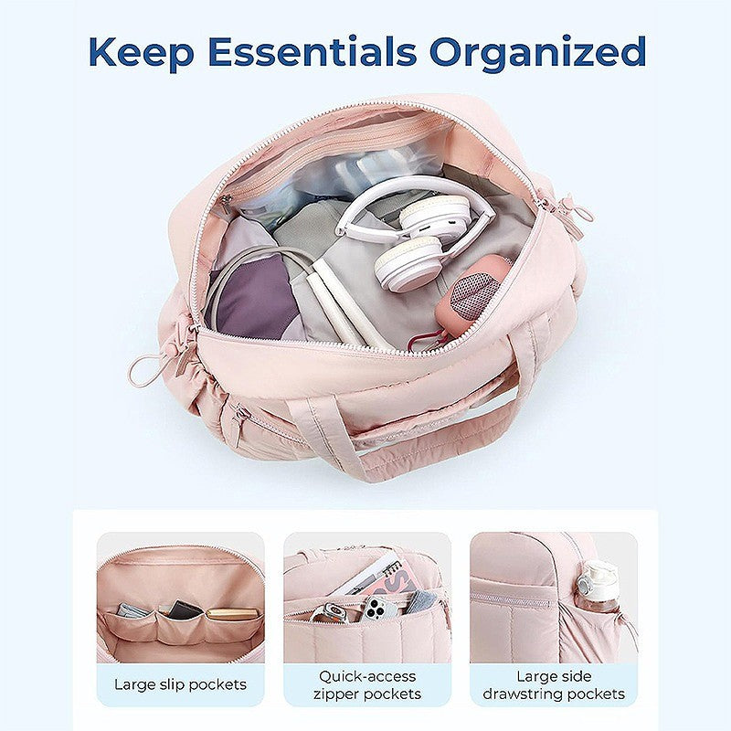 Travel Duffel Bag Lightweight Tote Bag Sport Shoulder Gym Bag Luggage for Women Weekender with Waterproof Multi Pocket