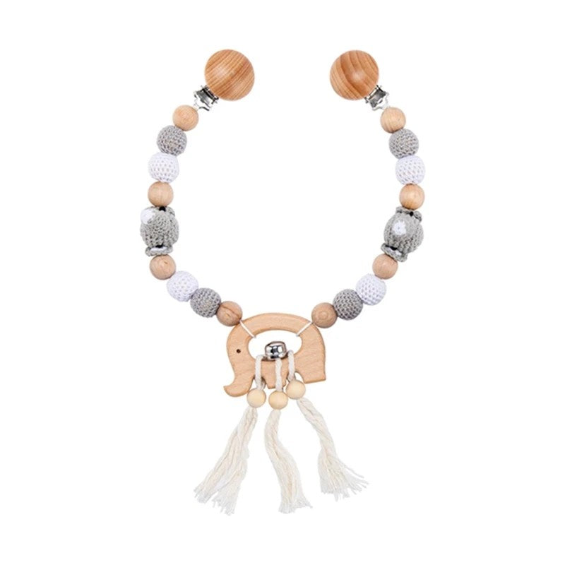 Baby Crochet Stroller Toys Wooden Hanging Ocean Stroller Teething Rattle Bell Animal Mobiles Gym Stroller Pendants Gifts Toys