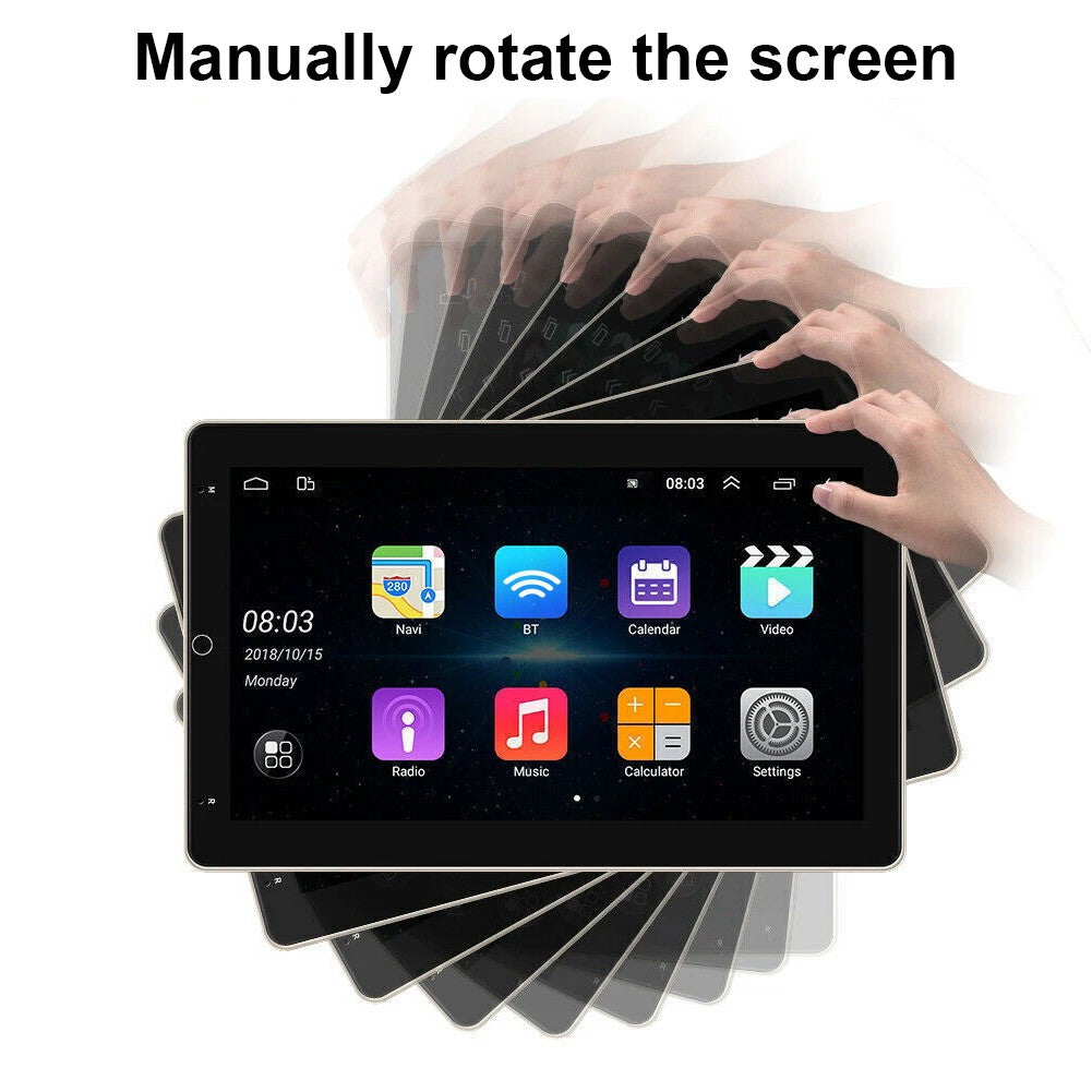Rádio automotivo Double Din de 10,1 polegadas com GPS, WiFi, BT, rádio FM, CarPlay sem fio, Android Auto e Android 13