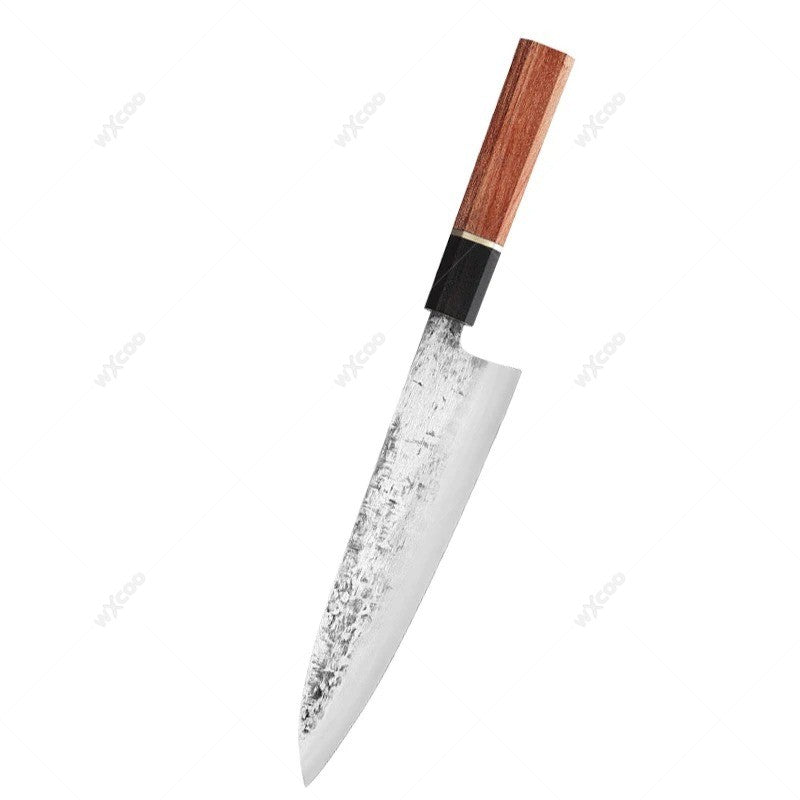 WXCOO Forged Hammer Pattern Japanese Santoku Knife Meat Cleaver Professional Chef Knife Kitchen Vegetable Fruit Slicing Knife