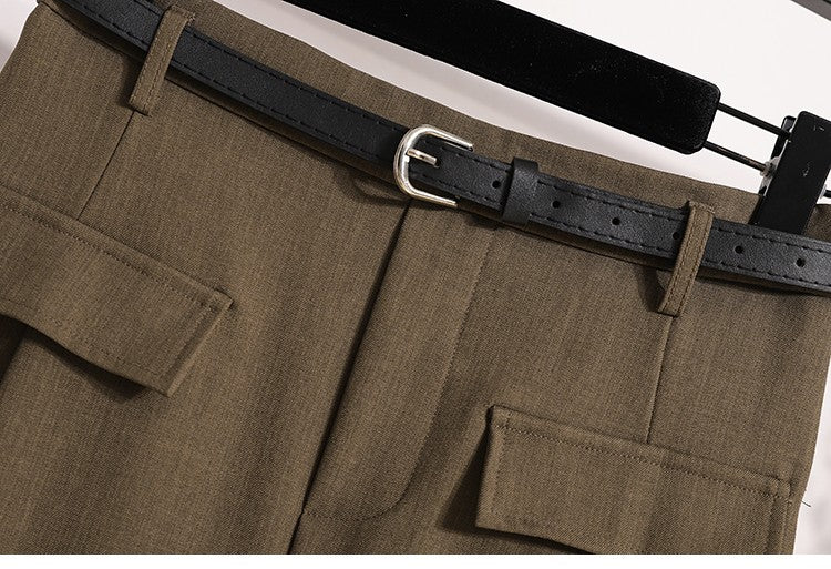 Plus Size Suit Skirts Autumn Winter Fashion New A-line Temperament Large Size Skirt Women's Solid Simplicity Casual Chic Skirt