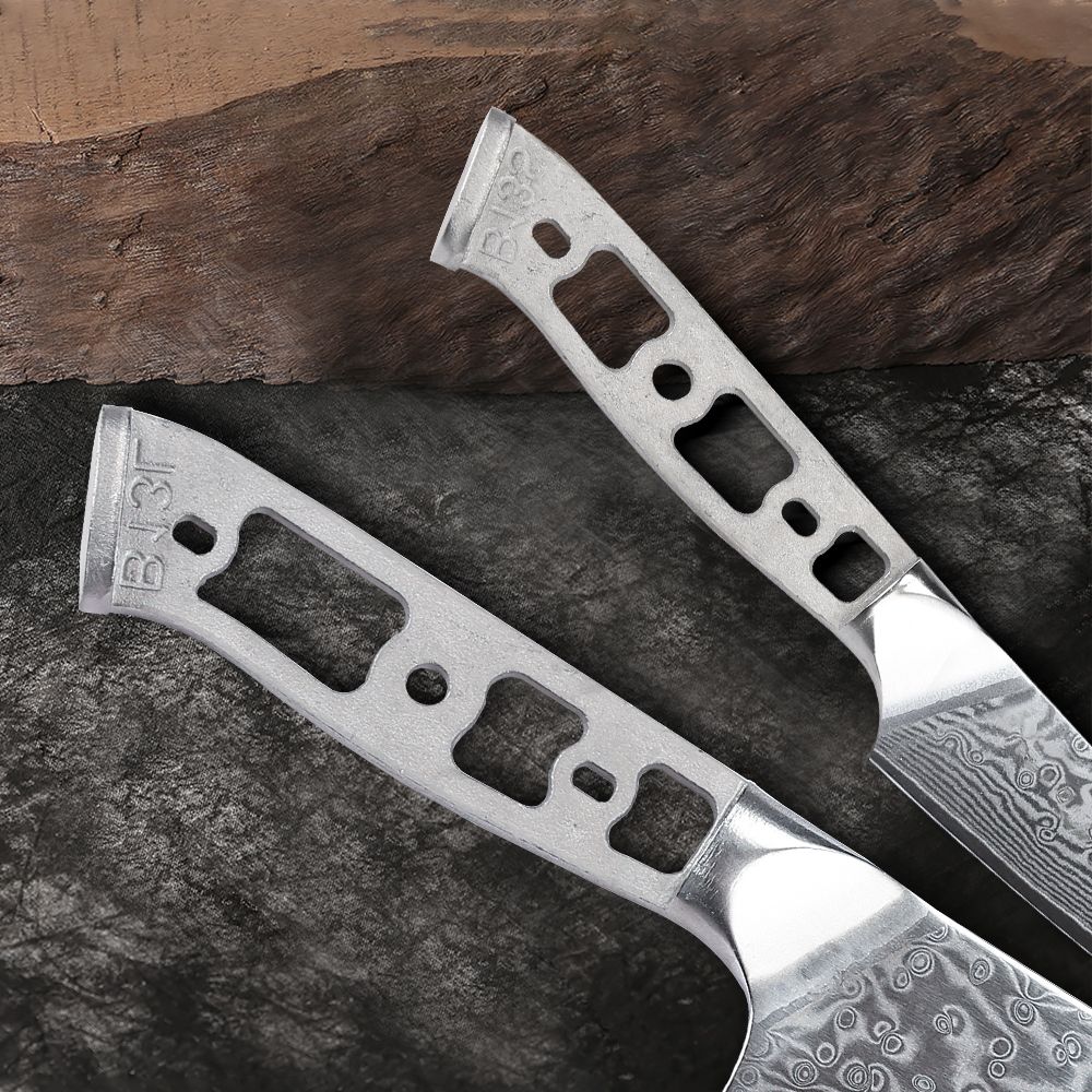 Lâmina Bruta para Facas de Cozinha TURWHO DIY, Aço Damasco 67 Camadas VG10, Faca Japonesa de Chef Santoku Kiritsuke para Fatiar e de Uso Geral