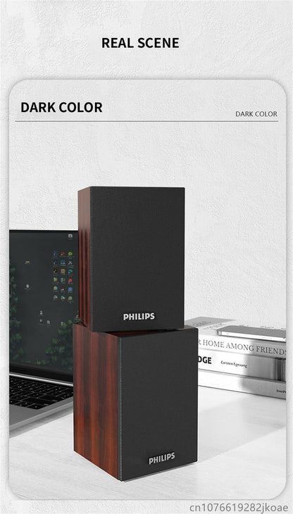 Caixa de Som Bluetooth Philips SPA20 com Som Surround 360 Graus Estéreo Sem Fio Bluetooth para Computador Macbook Laptop
