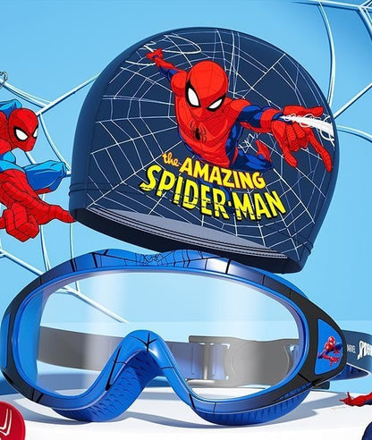 Marvel's new Spiderman boy new creative cartoon anime peripherals HD anti-fog waterproof swimming professional diving glasses