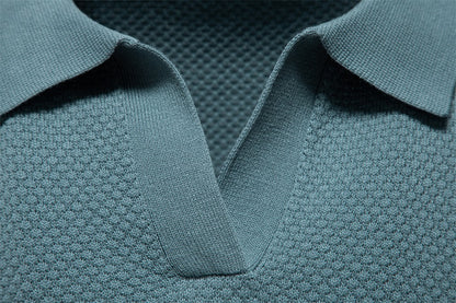 AIOPESON Men's Summer Breathable Polo Shirt Short Sleeve Solid Color Casual Polo Shirts for Men Lightweight Stretch Polo ?