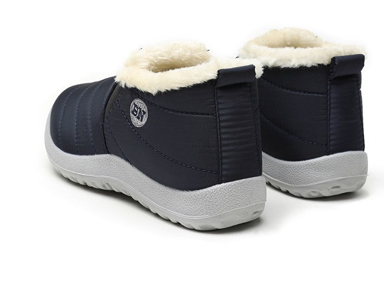 Women Boots Waterproof Winter Boots Fur Shoes Women Slip On Ankle Boots Snow Botas Mujer 2025 Winter Shoes Couple Short Boot