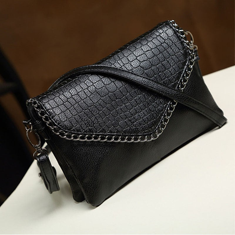 Niche Design Chain Solid-Color New Style Women's Crossbody & Shoulder Bag