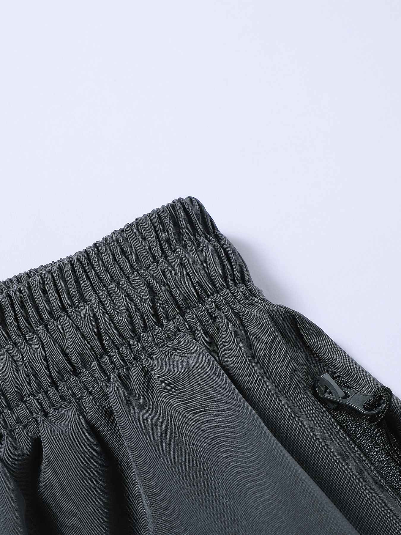 7 pairs of men's casual sports shorts - wrinkle-resistant polyester blend, loose fit with adjustable drawstring waistband and si