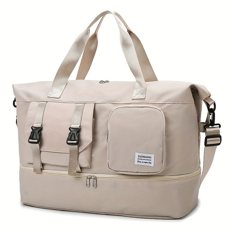 Large Capacity Multi-Functional Travel Duffel Bag & Gym Tote with Multiple Compartments, Durable Nylon Sports Bag