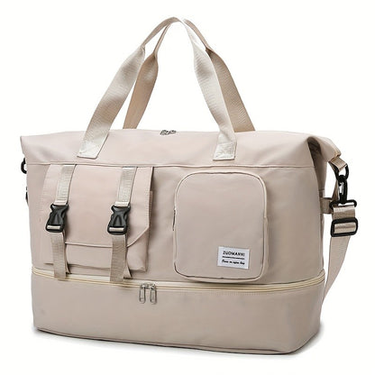 Large capacity multifunctional travel fitness bag - multi compartment design, suitable for travel, gym and daily use