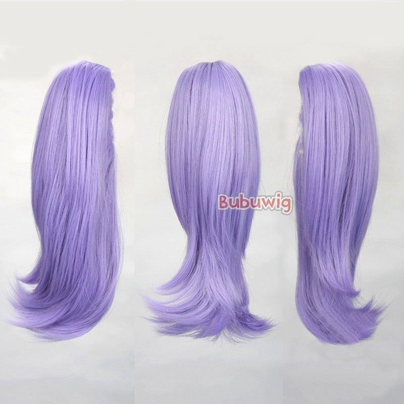 Bubuwig Cabelo Sintético 22 Cores 30cm Curto Liso Rabo de Cavalo Único Moda Anime Preto Vermelho Azul Perucas Cosplay Resistente ao Calor