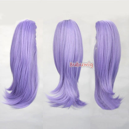 Bubuwig Cabelo Sintético 22 Cores 30cm Curto Liso Rabo de Cavalo Único Moda Anime Preto Vermelho Azul Perucas Cosplay Resistente ao Calor