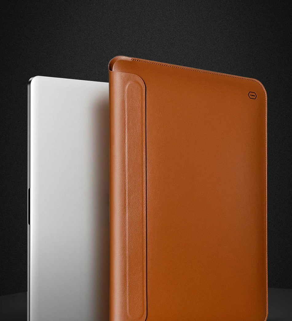 WiWU Laptop Sleeve Case for MacBook Air 13 M2 A2681 Ultra-thin Leather Notebook Case for Macbook pro 16 14 Waterproof Laptop Bag