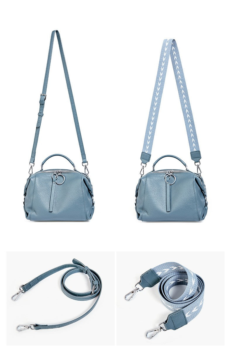 Zency Women's Handbag Genuine Leather Cowhide Cross Body Bags Ladies Shoulder Top Handle Satchel Trendy 2025 Pillow Bags Shopper