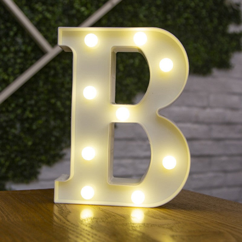 Alphabet Letter LED Lights Luminous Number Lamp Battery Warm Night Light for Home Wedding Birthday Christmas Party Decoration