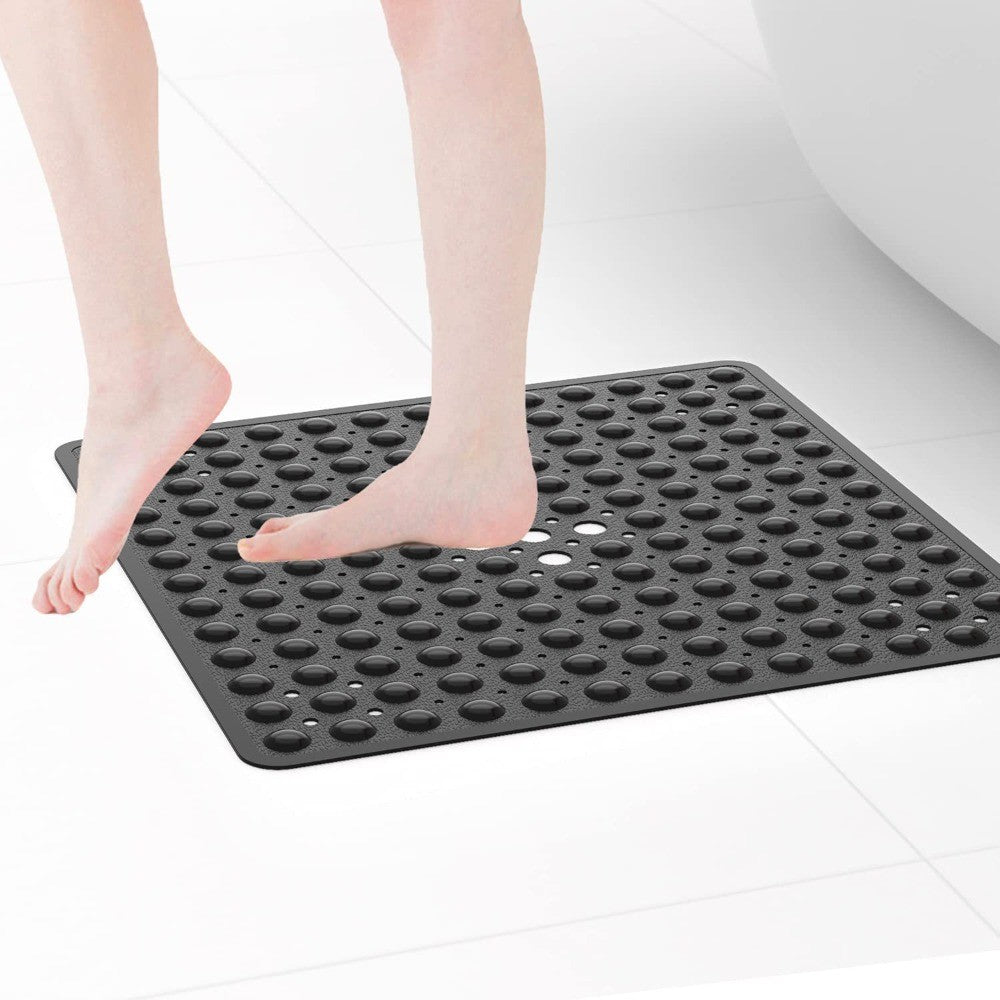 Tapete de chuveiro 53x53cm ventosa PVC antiderrapante tapete de banho quadrado para chão de chuveiro tapete de segurança antiderrapante para banheira carpete de banheiro