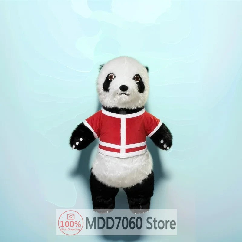 Giant Panda Inflatable Costume Street Funny Polar Bear Mascot Costume Party Role Playing Plush Inflatable Mascot Costume