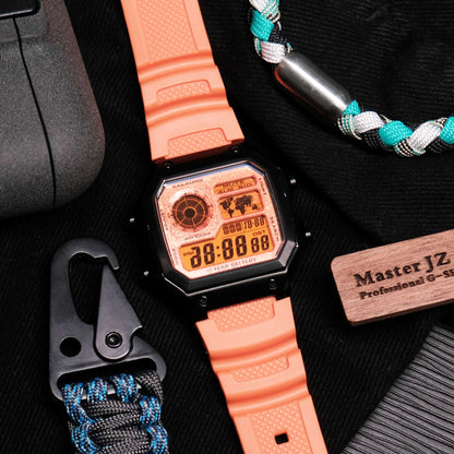 Full Custom AE1200 Royale Watch Mod Kit Watch Dial&Case&Strap Unique Customized Digital Military Watch Modification