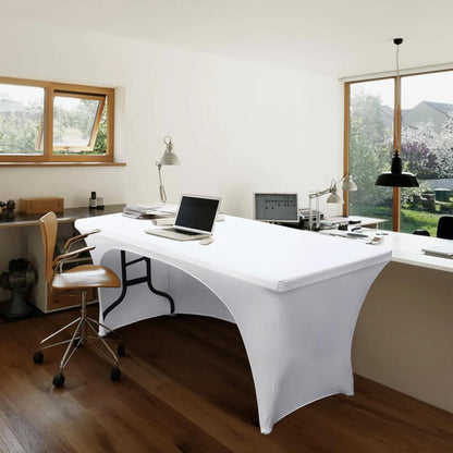 Wedding Spandex Table Cloth Cover Rectangular One Side Open Hotel Banquet Birthday Party Show Decoration Nice Look Design